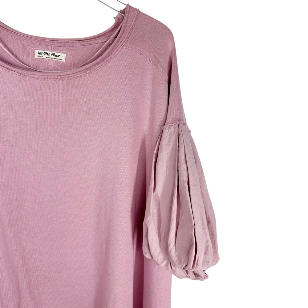 WE THE FREE Blossom Tee in Mauve Oversized Tee with Balloon Short Sleeve Medium - Picture 3 of 14